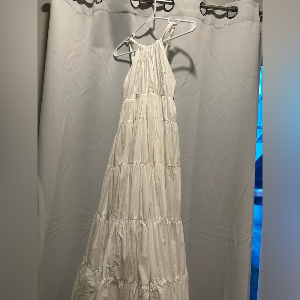 White maxi dress